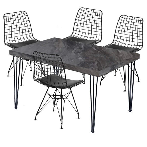 Grande Home Mutfak ve Yemek Masası Takımı 4 Sandalyeli - 3