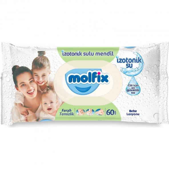 Molfix Baby Wıpes İzotonik Su Islak Havlu 60 Lı