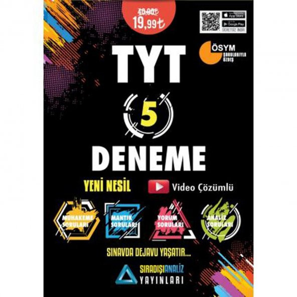 Sıradışı Analiz Yayınları Tyt Li Paket Deneme (Kampanyalı) Klp - 1