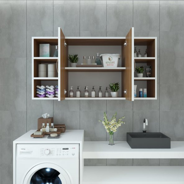 Kenzlife hazır mutfak hora32 cvz 060*120*32 mutfak banyo dolabı kapaklı raflı - 2