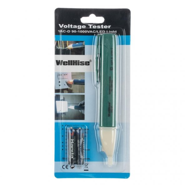 WellHise Temassız AC Kontrol Kalemi Temassız Voltaj Test Kalemi - 6