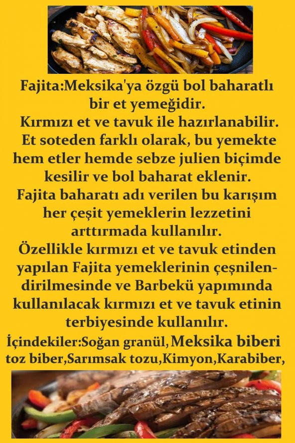 Fajita Baharatı 150 gr (Seasoning) - 2