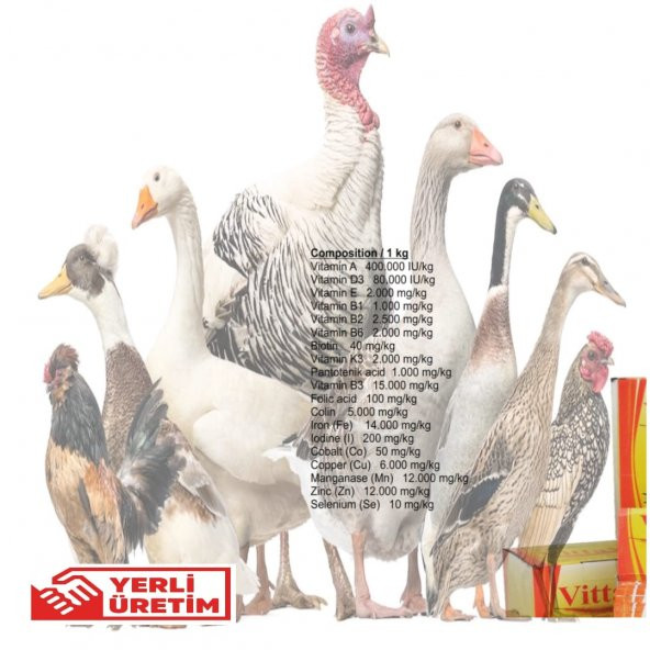 Vittav 100 Gr Kanatlı Hayvanlar için Vitamin ve Mineral Takviyesi - 2