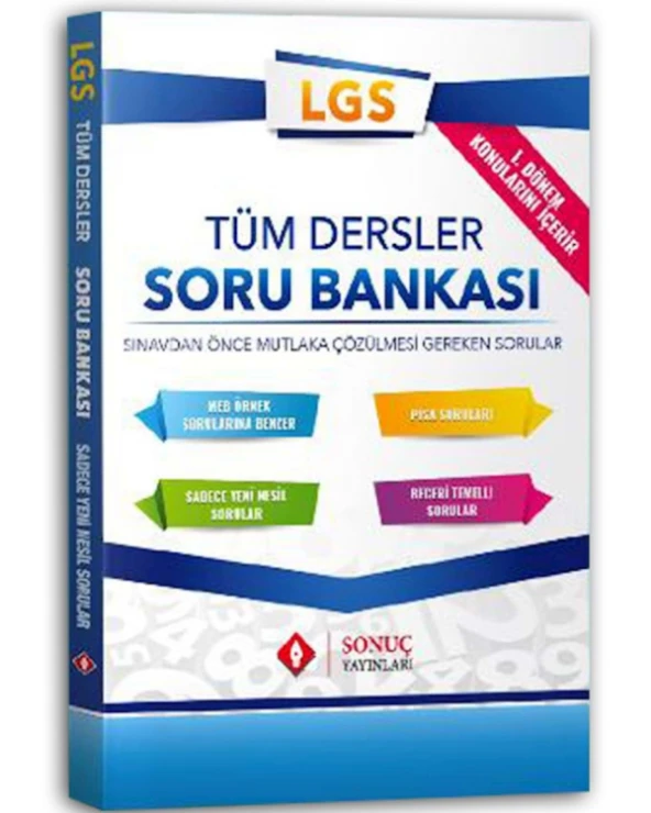 Sonuç Yayınları 8. Sınıf Lgs 1. Dönem Tüm Dersler Soru Bankası