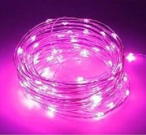HİDZ Tel Led Işık Pembe 3 Metre