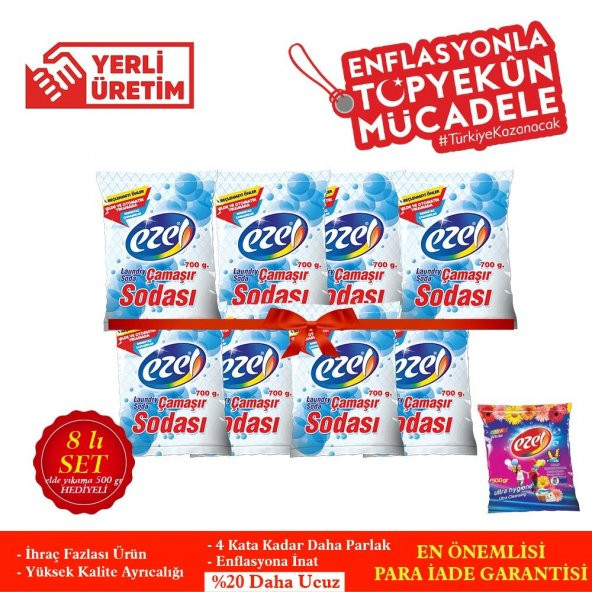Ezel Premium Beyazlar için 9KG 2 Ezel Soda Hediyeli + 8+1 Soda Paketi - 2