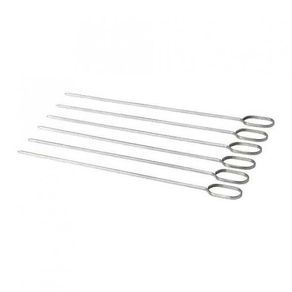 IKEA Grilltider Paslanmaz Çeli̇k Mangal - Barbekü ve Izgara İçi̇n Şi̇ş - 6 Adet - 1