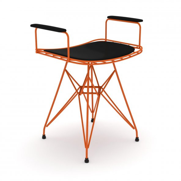 Knsz kafes tel sandalyesi taburesi 1 li mutlu trnsyh kolçaklı ofis cafe bahçe mutfak