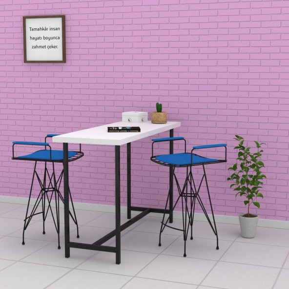 Knsz kafes tel bar taburesi 1 li artis syhmvi kolçaklı ofis cafe bahçe mutfak - 3