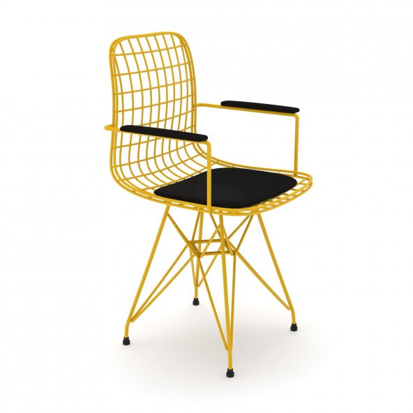 Knsz kafes tel sandalyesi 1 li mazlum srısyh kolçaklı ofis cafe bahçe mutfak