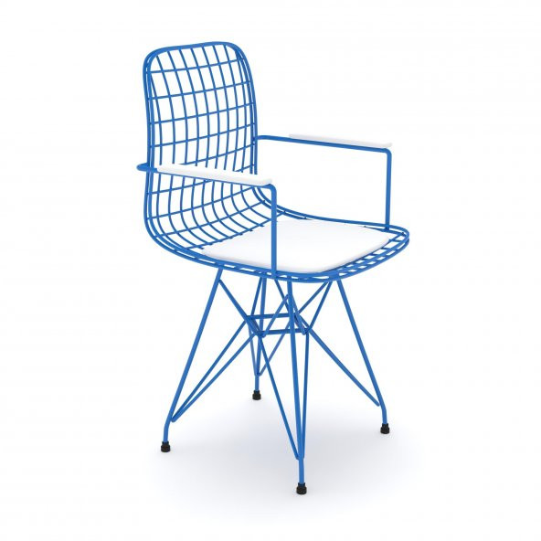 Knsz kafes tel sandalyesi 1 li mazlum mvibyz kolçaklı ofis cafe bahçe mutfak