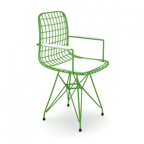 Knsz kafes tel sandalyesi 1 li mazlum yşlbyz kolçaklı ofis cafe bahçe mutfak