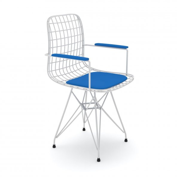 Knsz kafes tel sandalyesi 1 li mazlum byzmvi kolçaklı ofis cafe bahçe mutfak