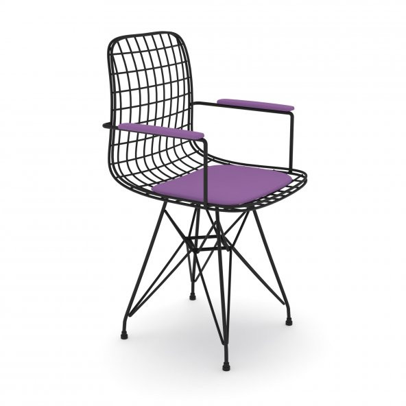 Knsz kafes tel sandalyesi 1 li mazlum syhmor kolçaklı ofis cafe bahçe mutfak