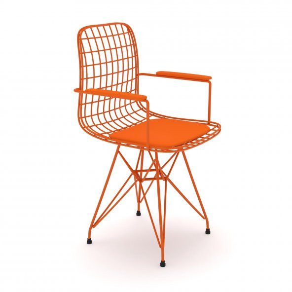 Knsz kafes tel sandalyesi 1 li mazlum trntrn kolçaklı ofis cafe bahçe mutfak