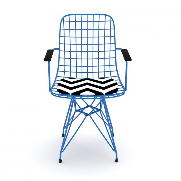 Knsz kafes tel sandalyesi 1 li mazlum mvialdo kolçaklı ofis cafe bahçe mutfak