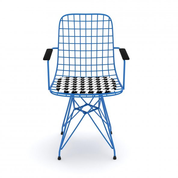 Knsz kafes tel sandalyesi 1 li mazlum mvikono kolçaklı ofis cafe bahçe mutfak