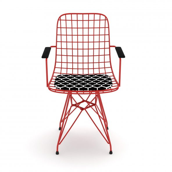 Knsz kafes tel sandalyesi 1 li mazlum krmviona kolçaklı ofis cafe bahçe mutfak