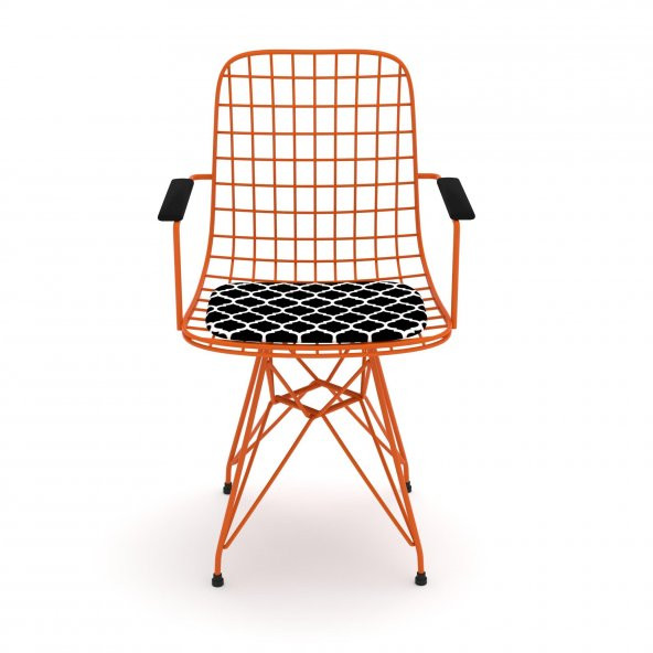 Knsz kafes tel sandalyesi 1 li mazlum trnviona kolçaklı ofis cafe bahçe mutfak