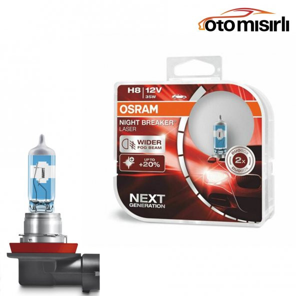 Osram Night Breaker Laser H8 Ampul Takımı 150 Daha Fazla Işık