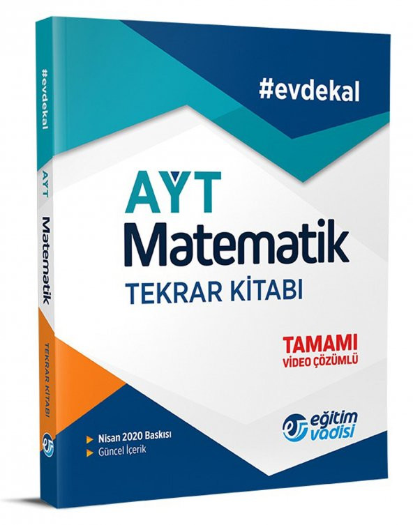 Eğitim Vadisi Ayt   Matematik Tekrar Kitabı Video Çözümlü Evdekal