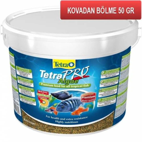 Tetra Pro Algae 50 gr Skt: 06/2026 Bitkisel Cichlid Balık Yemi Kovadan Bölme