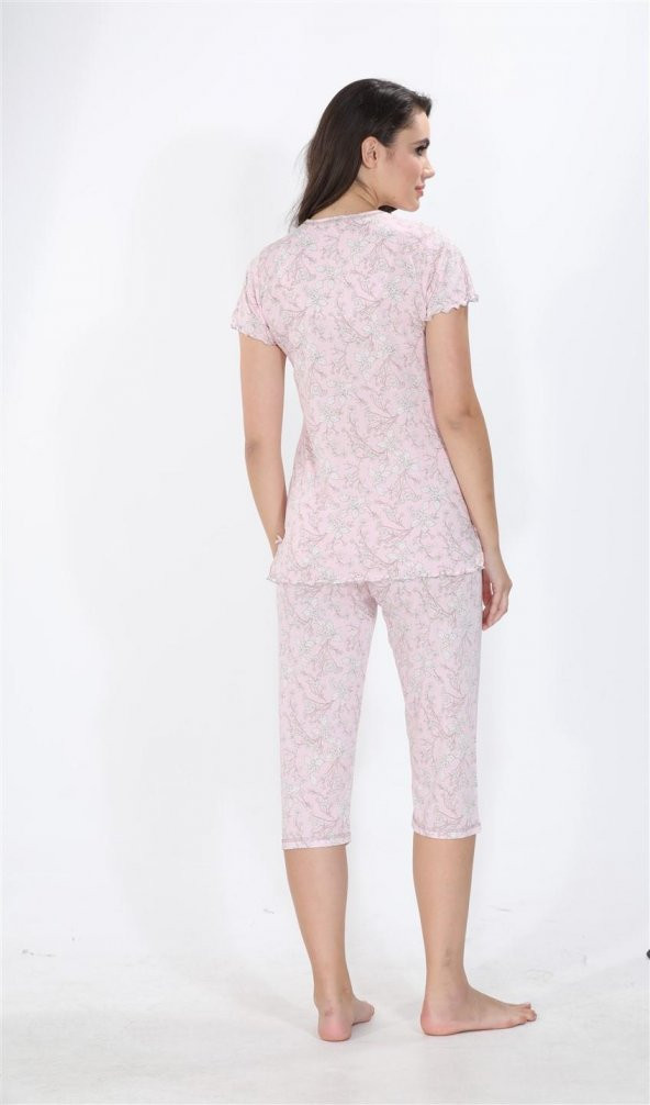 evia Kadın Yazlık Kısa Kol Bambu Kapri Takımı / 1205 - 3