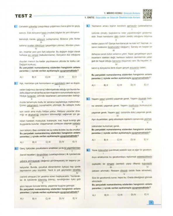 TYT İceberg Türkçe Soru Bankası (Okyanus Yayınları) - 2
