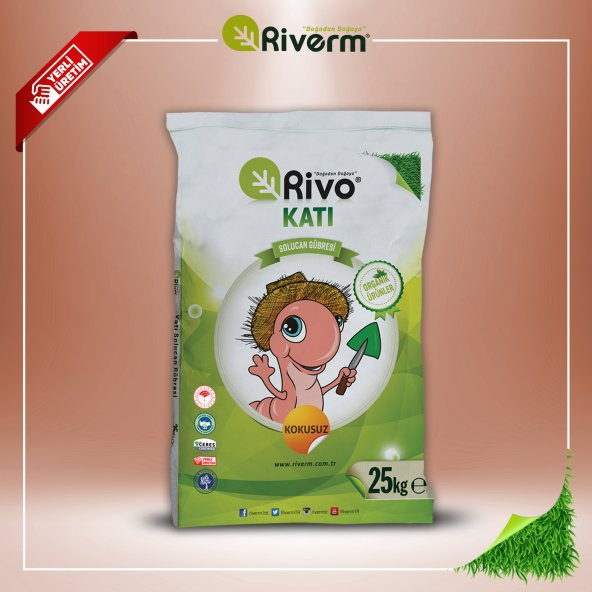 Riverm'den 25kg Rivo %100 Organik Katı Solucan Gübresi