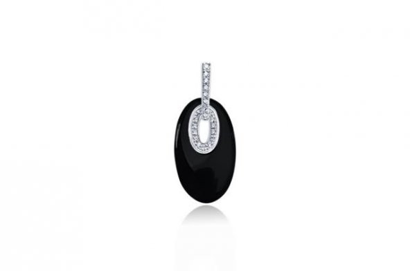 Diamond Line-Gülaylar - Beyaz Altın 14 Ayar Koleksiyon Kolye Ucu