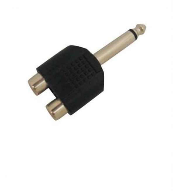 Wellhise 2RCA Dişi 6.3Mm Mono Erkek Adaptör