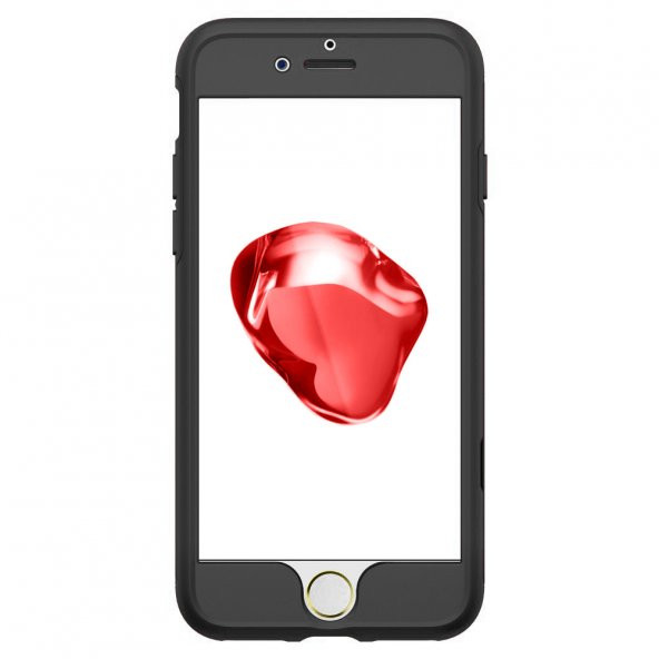 iPhone 7-8 360 Derece Slim Premium Simli  Silikon Kılıf Pembe - 2