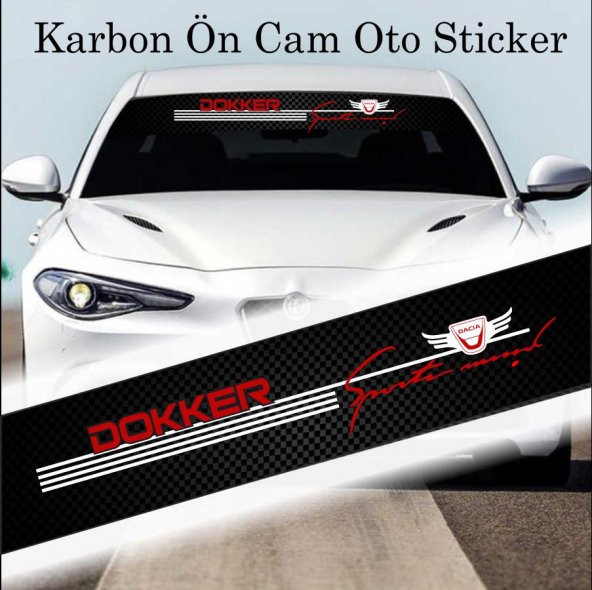 DACİA DOKKER KARBON CAM OTO STİCKER