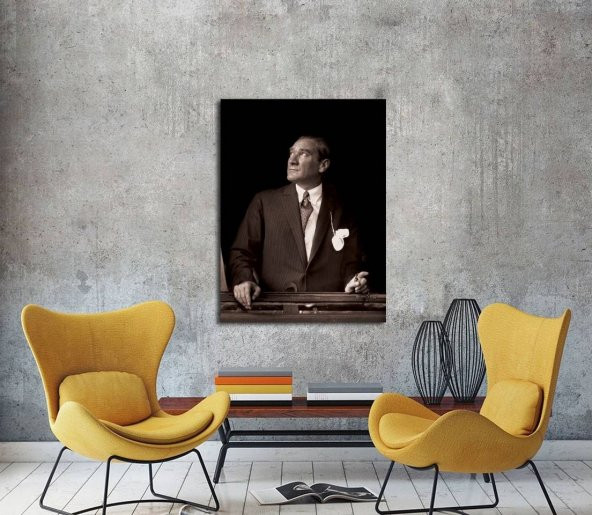Tablosan  İstikbal Göklerdedir Atatürk Portresi Kanvas Tablo