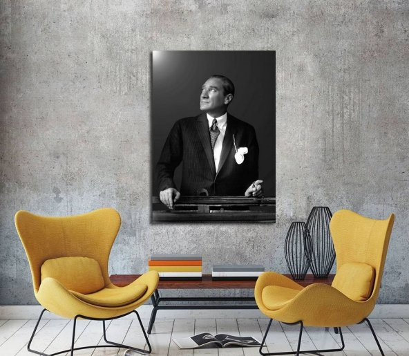 Tablosan  İstikbal Göklerdedir Atatürk Portresi Kanvas Tablo