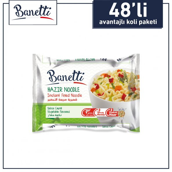 Banetti 48'li Sebze Çeşnili Noodle Paket