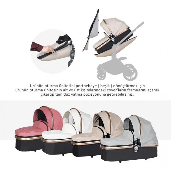 Huggy Egg 6 İn 1 Travel Sistem Bebek Arabası - 8