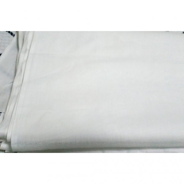 Pamuklu Tülbent Kumaşı, 1m eninde, %100 pamuklu, beyaz