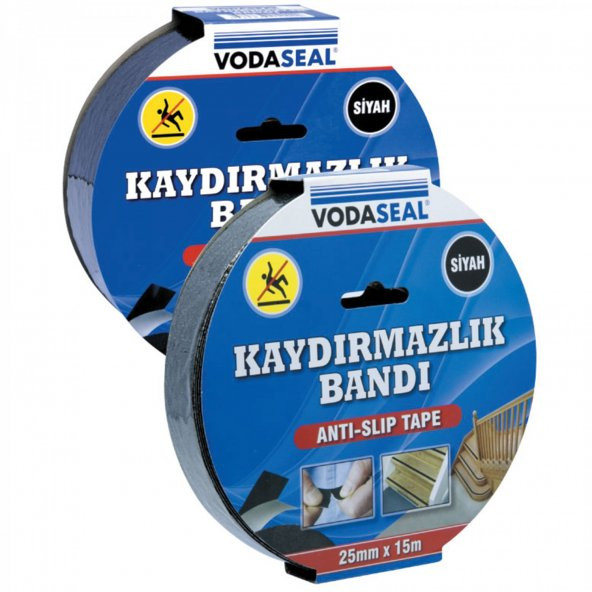 Vodaseal Merdiven Kaydırmazlık Bandı 50mm 15 mt Siyah