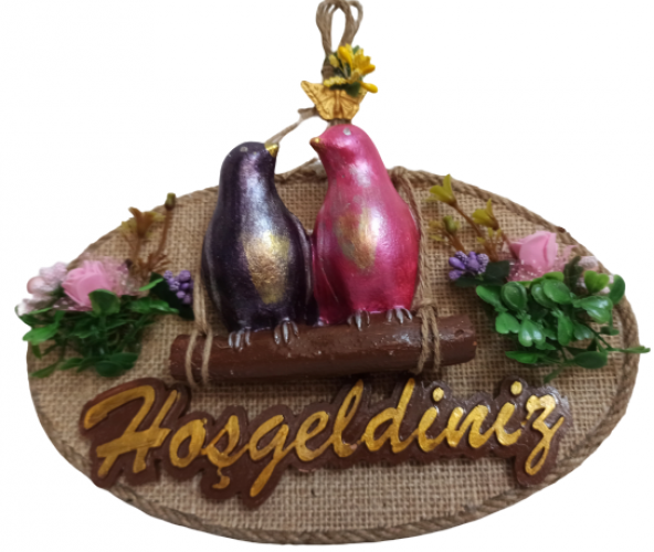 Aile Kuş Hoşgeldiniz Kapı Süsü - 2