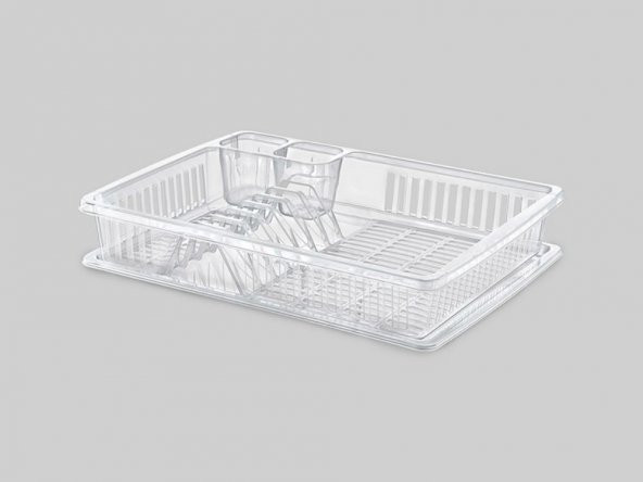 Erkoç Plastik E 190 Şeffaf Modern Tabaklık - 3