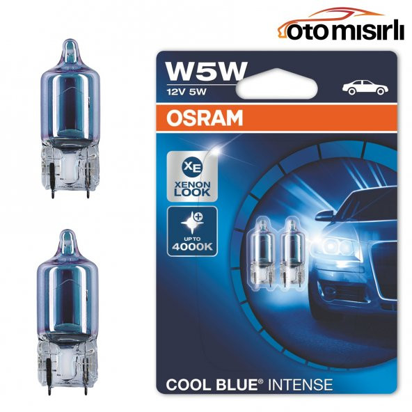 Osram Cool Blue Intense T10 Dipsiz Ampül 3700k W5w 12v 5w 2 Adet