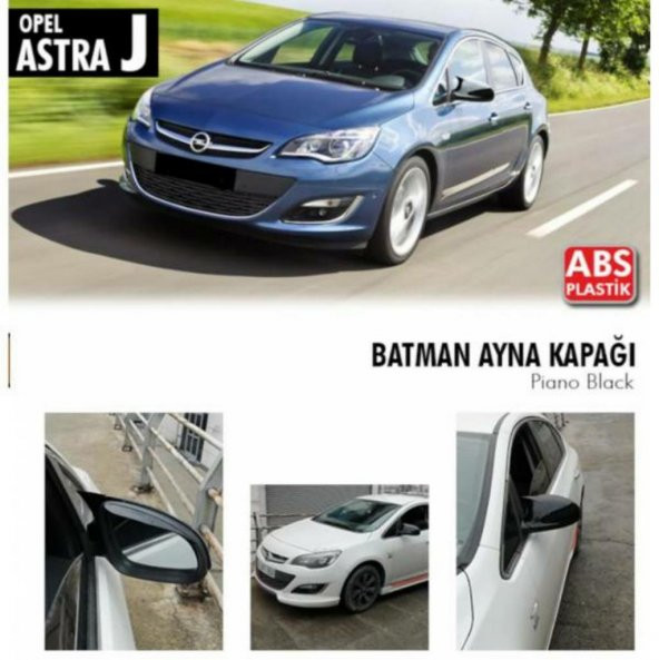 Opel Astra J Yarasa Ayna Kapağı ABS Plastik Batman Piano Black Pa - 3