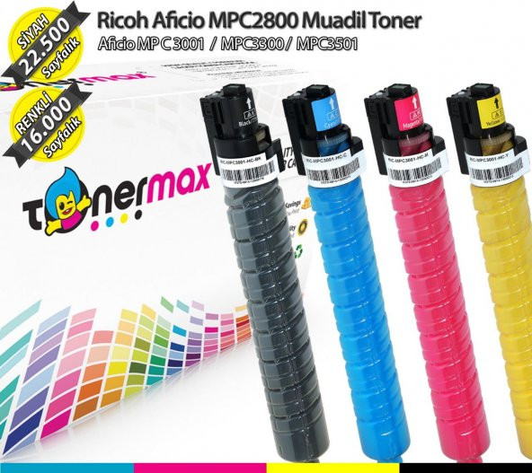 Ricoh Aficio MPC3001 / MPC3300 / MPC3501 Set Muadil Toneri