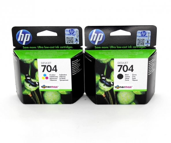 HP 704 CN692A / CN693A / Orjinal Siyah ve Renkli Kartuş - 7