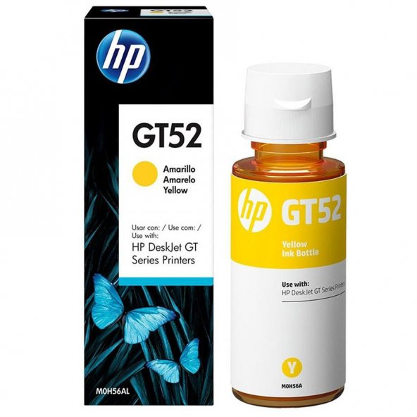 Hp GT52 M0H56AE / DeskJet GT-5810 / GT-5820 Sarı Orjinal Şişe Mürekkep