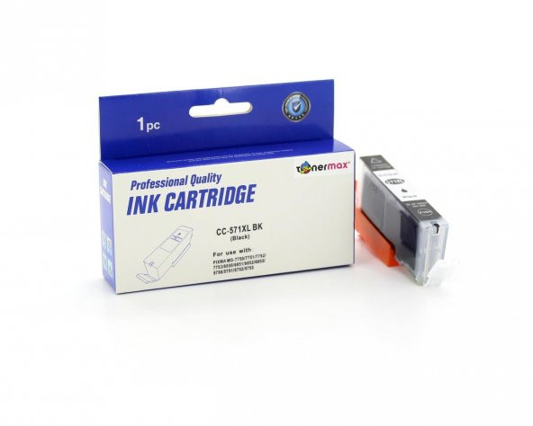 Canon CLI-571XL / Pixma MG-5750 / MG-6850 / MG-7750 / TS-5050 Siyah Muadil Kartuş - 6