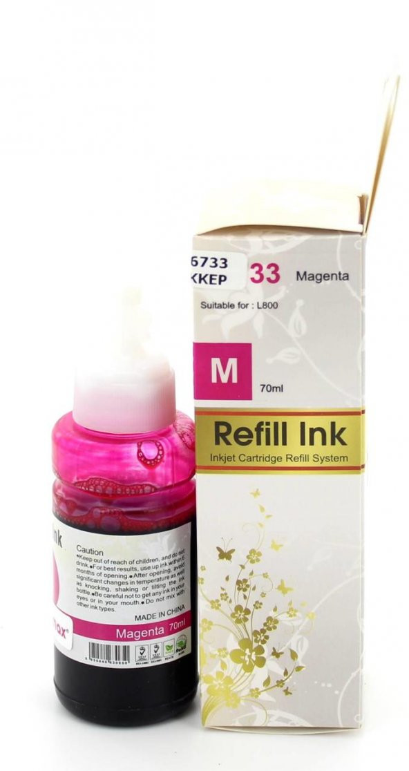 Epson T6643 C13T66434A Kırmızı Muadil Mürekkep - 7
