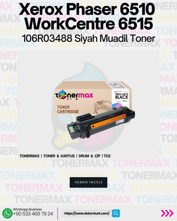 Xerox Phaser 6510 Siyah Muadil Toner/ WorkCentre 6515 - 2