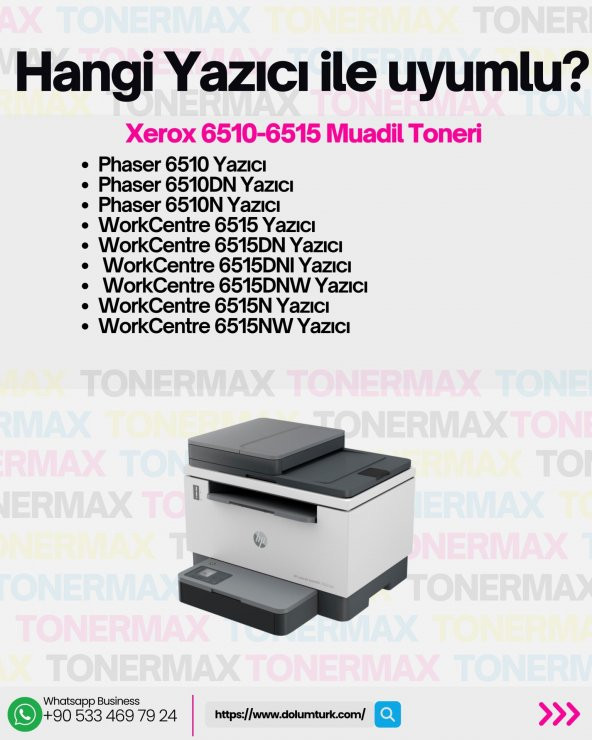 Xerox Phaser 6510 Siyah Muadil Toner/ WorkCentre 6515 - 3